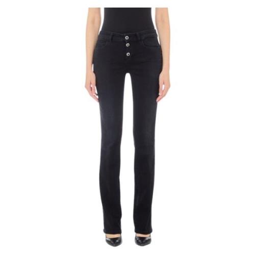 Liu Jo Svart Juvelknapp Jeans Black, Dam