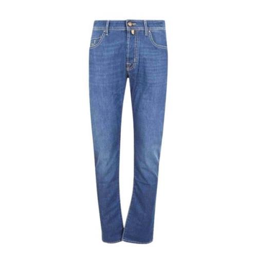 Jacob Cohën Denim 5-ficksbyxor med broderad detalj Blue, Herr