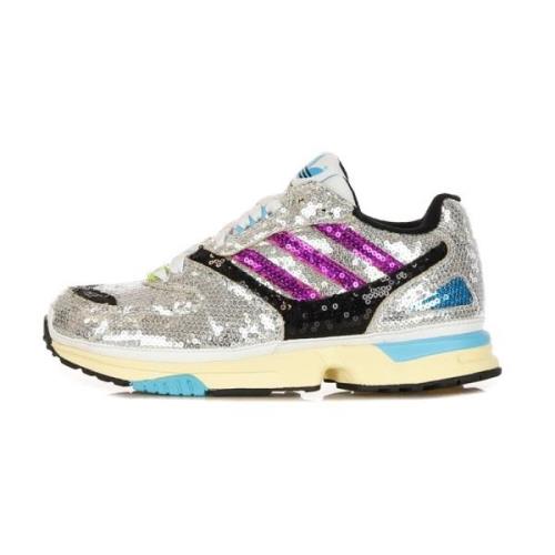 Adidas Paljett Låga Sneakers Kristall Vit/Lila/Svart Multicolor, Dam