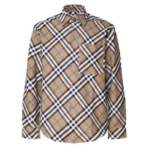 Burberry Vintage Check Yllejacka med Sidoficka Beige, Herr