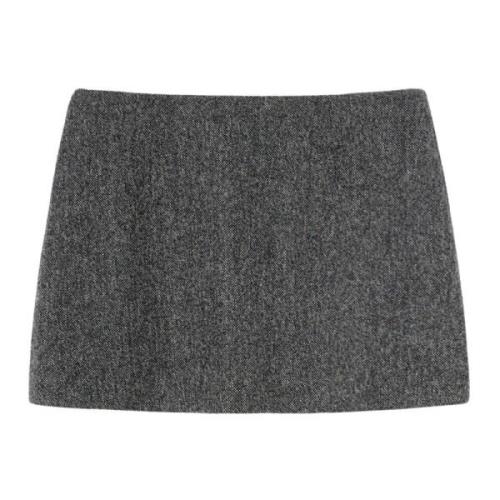 Pinko Grå Gräs Mini Kjol Gray, Dam