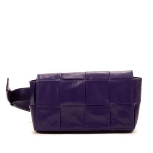 Bottega Veneta Vintage Pre-owned Laeder axelremsvskor Purple, Dam