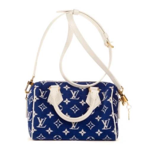 Louis Vuitton Vintage Pre-owned Canvas handvskor Blue, Dam