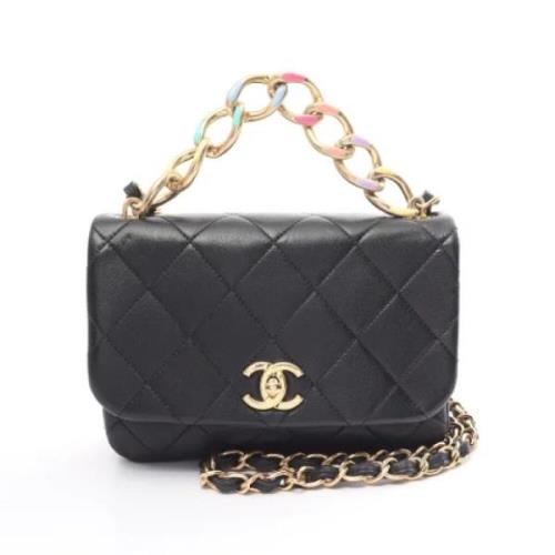 Chanel Vintage Pre-owned Laeder axelremsvskor Black, Dam