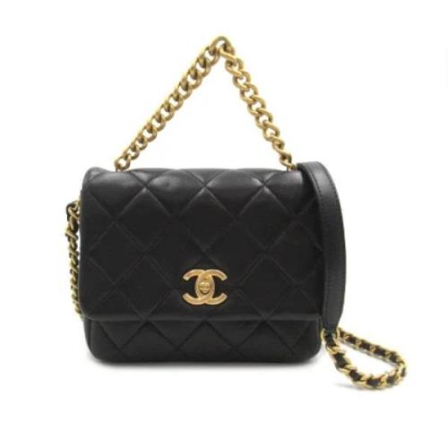 Chanel Vintage Pre-owned Laeder axelremsvskor Black, Dam