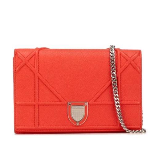 Dior Vintage Pre-owned Laeder crossbodyvskor Red, Dam