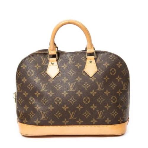 Louis Vuitton Vintage Pre-owned Belagd canvas handvskor Brown, Dam