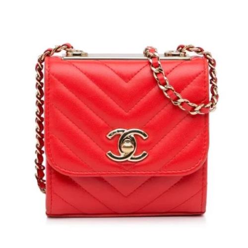 Chanel Vintage Pre-owned Laeder crossbodyvskor Red, Dam