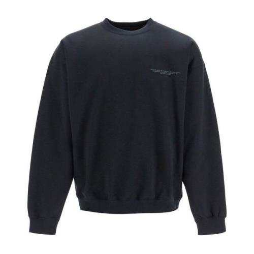 Y-3 Oversized Logo Crewneck Sweatshirt Black, Herr