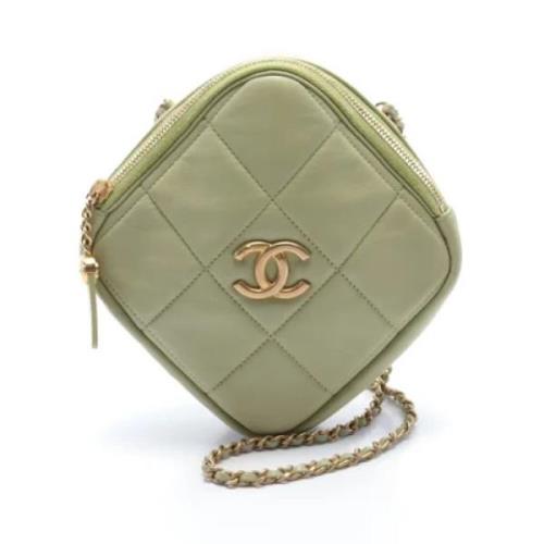 Chanel Vintage Pre-owned Laeder axelremsvskor Green, Dam