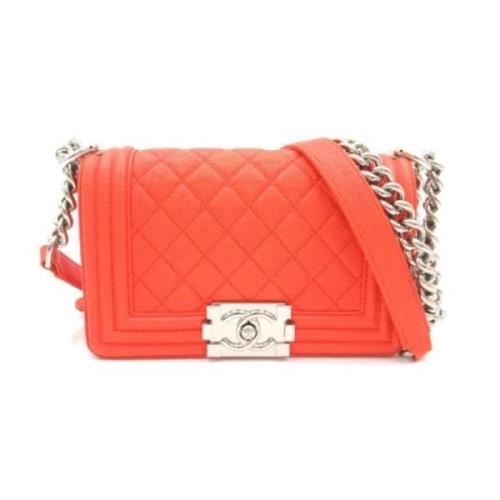 Chanel Vintage Pre-owned Tyg axelremsvskor Orange, Dam