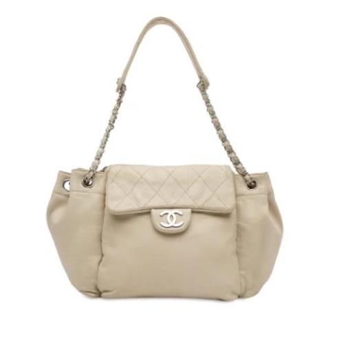 Chanel Vintage Pre-owned Laeder chanel-vskor Beige, Dam