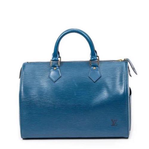 Louis Vuitton Vintage Pre-owned Laeder handvskor Blue, Dam