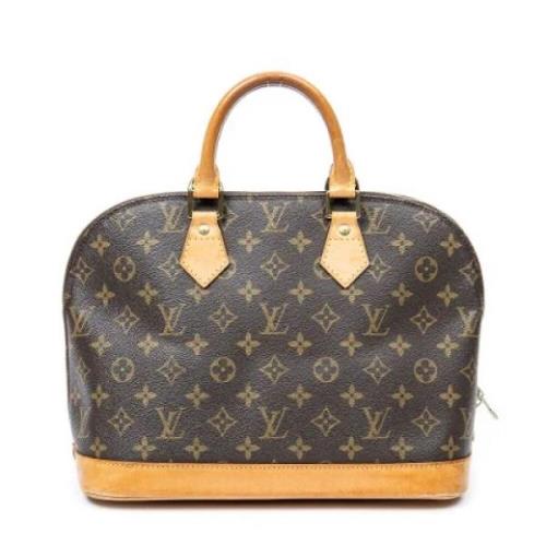 Louis Vuitton Vintage Pre-owned Belagd canvas handvskor Brown, Dam