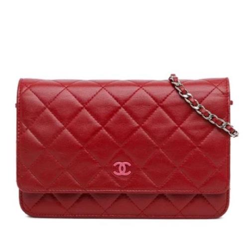 Chanel Vintage Pre-owned Laeder crossbodyvskor Red, Dam