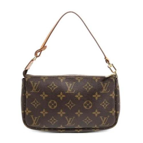 Louis Vuitton Vintage Pre-owned Canvas handvskor Brown, Dam