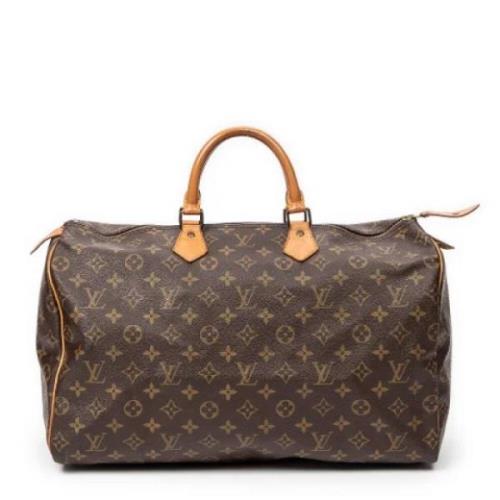 Louis Vuitton Vintage Pre-owned Belagd canvas handvskor Brown, Dam