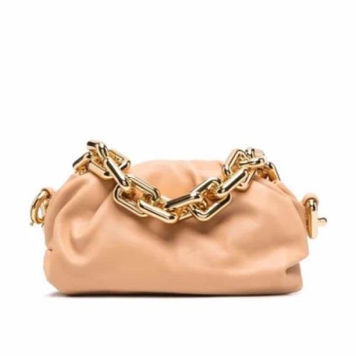 Bottega Veneta Vintage Pre-owned Laeder kuvertvskor Beige, Dam