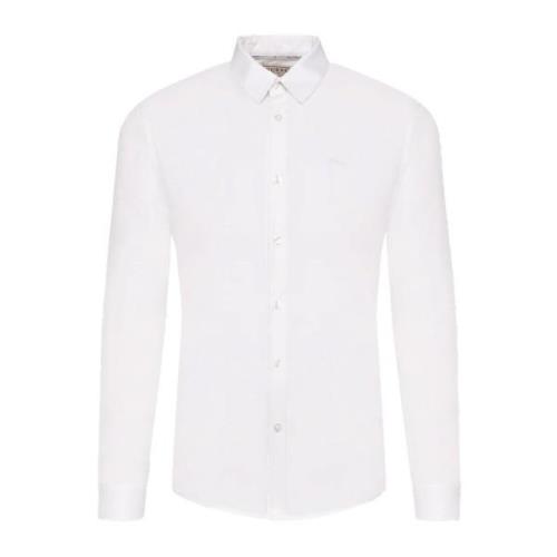 Guess Slim Fit Skjorta - Vit Långärmad White, Herr