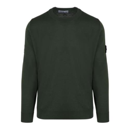 Stone Island Merinoull Crewneck Tröja Green, Herr