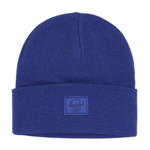 Herschel Blå Beanie Mössa med Umslag Blue, Herr