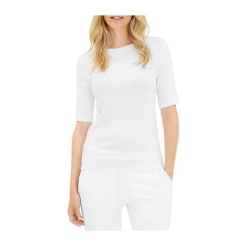 Juvia Klassisk Rund Hals Bomull T-shirt White, Dam