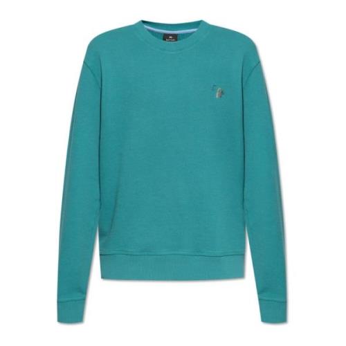 PS By Paul Smith Sweatshirt med logotyp Green, Herr