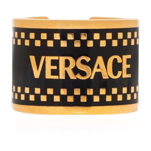 Versace Ring med logotyp Black, Unisex