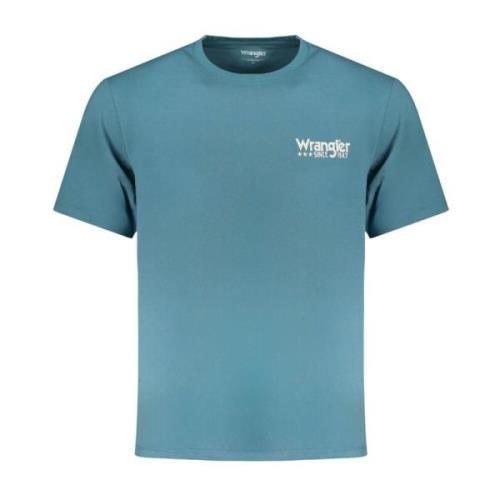 Wrangler Kortärmad Logo Tee Blå Herr Blue, Herr