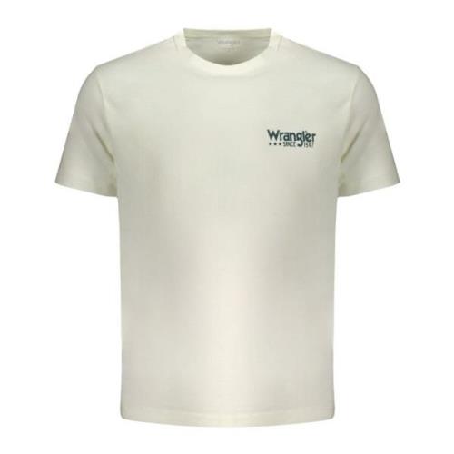 Wrangler Kortärmad Logotopp Vit White, Herr