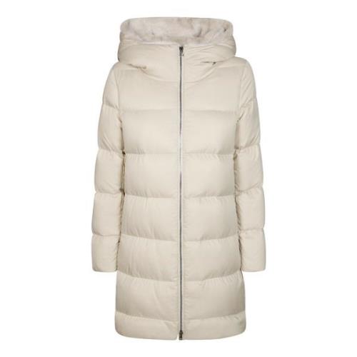 Herno Ecofur Krage Pufferjacka White, Dam