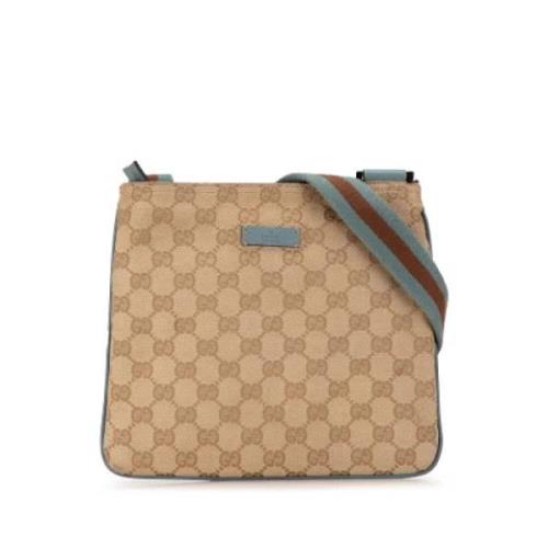 Gucci Vintage Pre-owned Tyg crossbodyvskor Brown, Dam