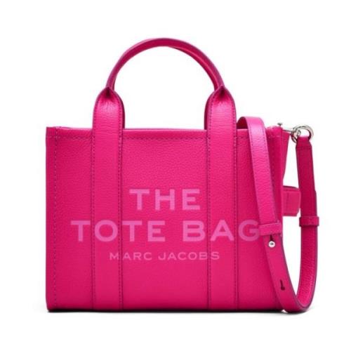 Marc Jacobs Fuchsia Läder Axelväska med Logotyp Pink, Dam