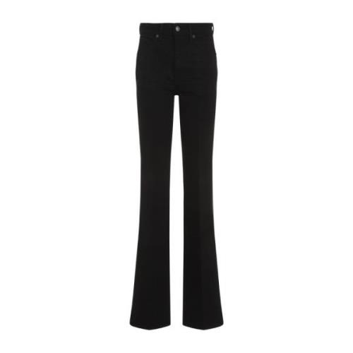 Tom Ford Svarta Bomullsflared Jeans Black, Dam