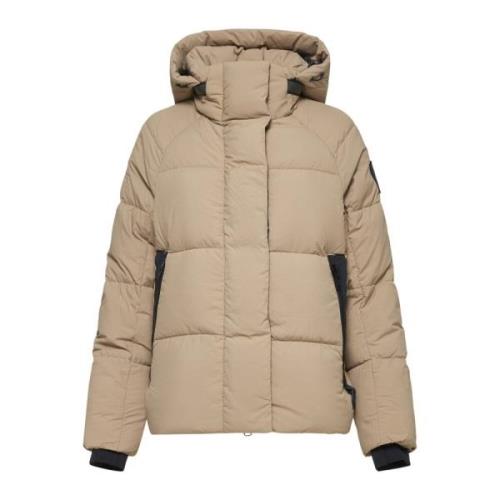 Canada Goose Quiltad Parka med Hög Krage Beige, Dam