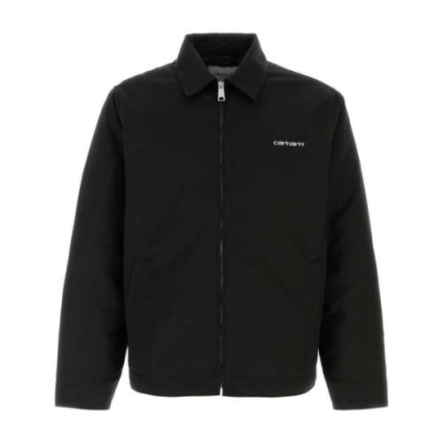 Carhartt Wip Canvas Script Jacka Black, Herr