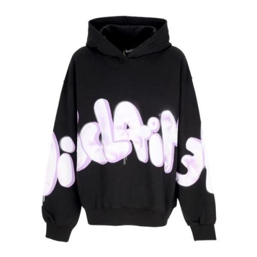 Disclaimer Svart Logo Hoodie Lättvikts Sweatshirt Black, Dam