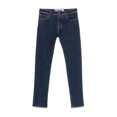 Jacob Cohën Indigo Blue Slim Cut Denim Jeans Blue, Herr