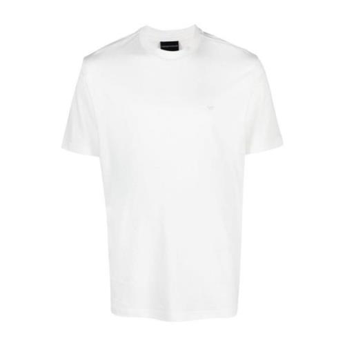 Emporio Armani Logo-Print Crew-Neck T-Shirt - Vit White, Herr