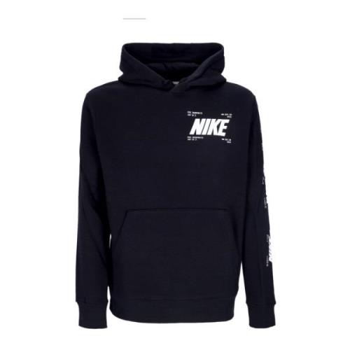 Nike Svart Sportswear Hoodie med Snöflingetryck Black, Herr