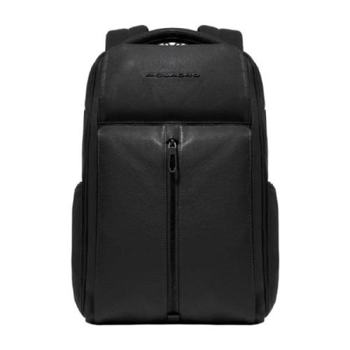 Piquadro Svart Bucket Bag Ryggsäck för resa Black, Herr