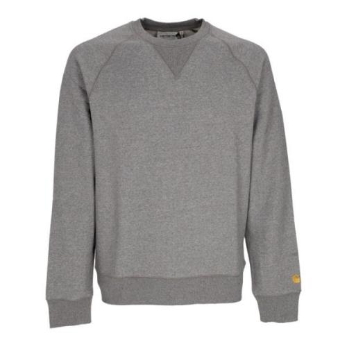 Carhartt Wip Mörkgrå Heather/Guld Crewneck Sweatshirt Gray, Herr