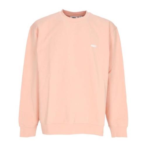 Obey Lätt Crewneck Sweatshirt Bold Box Fit Pink, Herr