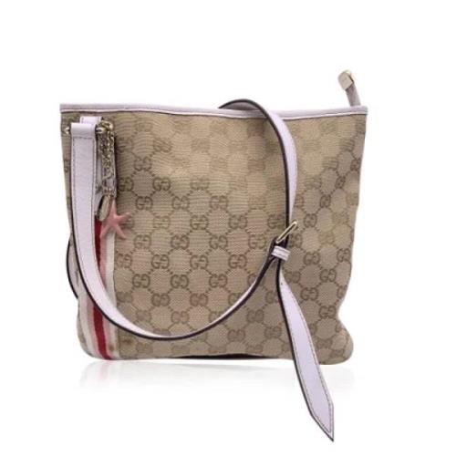 Gucci Vintage Pre-owned Canvas gucci-vskor Beige, Dam