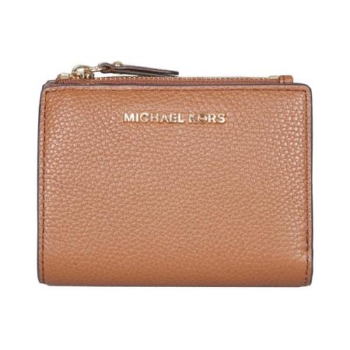 Michael Kors Plånbok med tryckknapp Billfold Portfolio Brown, Dam