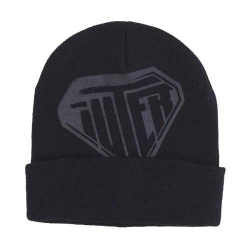 Iuter Svart Stencil Beanie Mössa Black, Herr