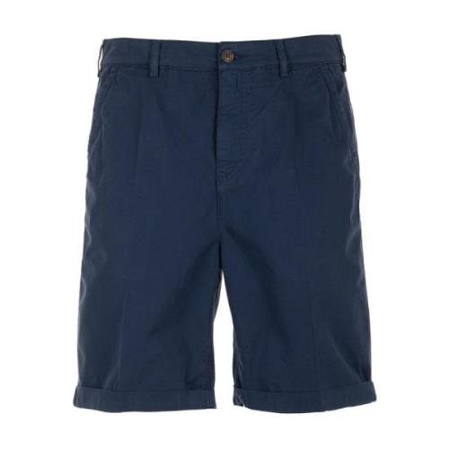 40Weft Blå Chino Bermuda Shorts Blue, Herr