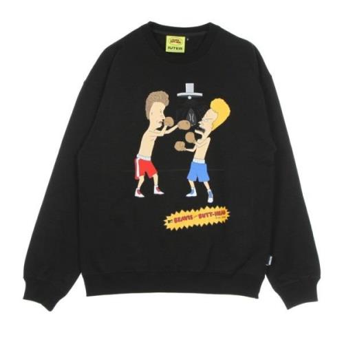 Iuter Beavis & Butthead Crewneck Sweatshirt Svart Black, Herr