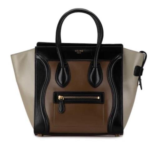 Celine Vintage Pre-owned Laeder handvskor Brown, Dam