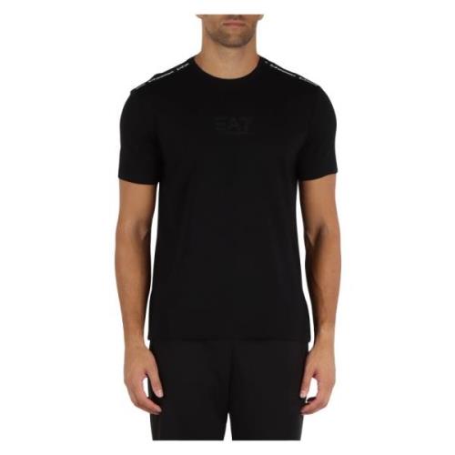 Emporio Armani EA7 Präglad logoviskos T-shirt Black, Herr